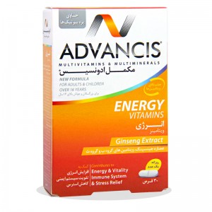 قرص مولتی ویتامین مینرال انرژی ویتامینز ادونسیس 30 عدد