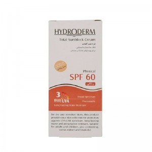کرم ضد آفتاب SPF60 هیدرودرم بژ روشن 50 میلی لیتر