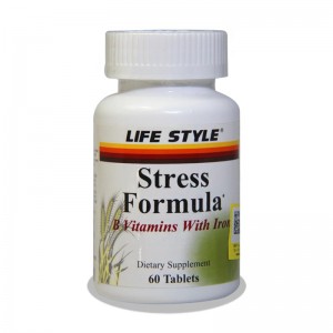 قرص استرس فرمولا همراه ویتامین ب و آهن 60 عددی لایف استایل