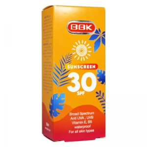 کرم ضد آفتاب SPF30 بی رنگ مناسب انواع پوست ببک 50 میلی لیتر