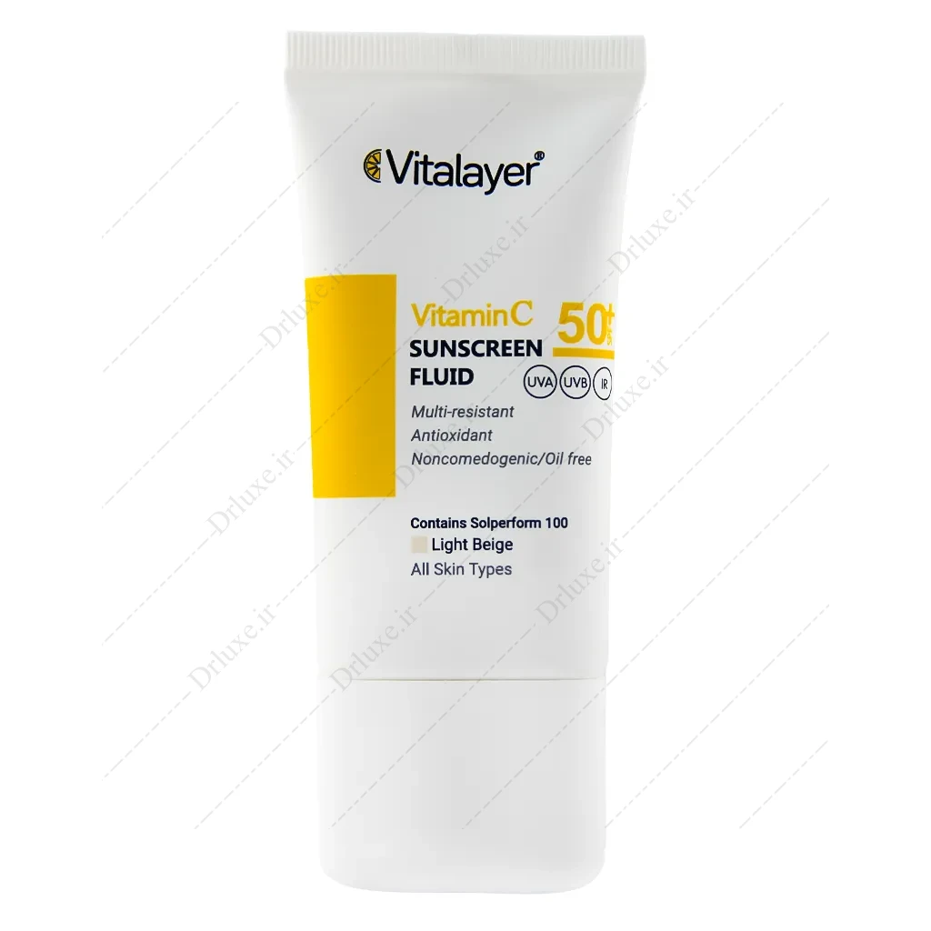 فلوئید ضدآفتاب SPF50 ویتامین سی ویتالیر 50 میلی لیتر