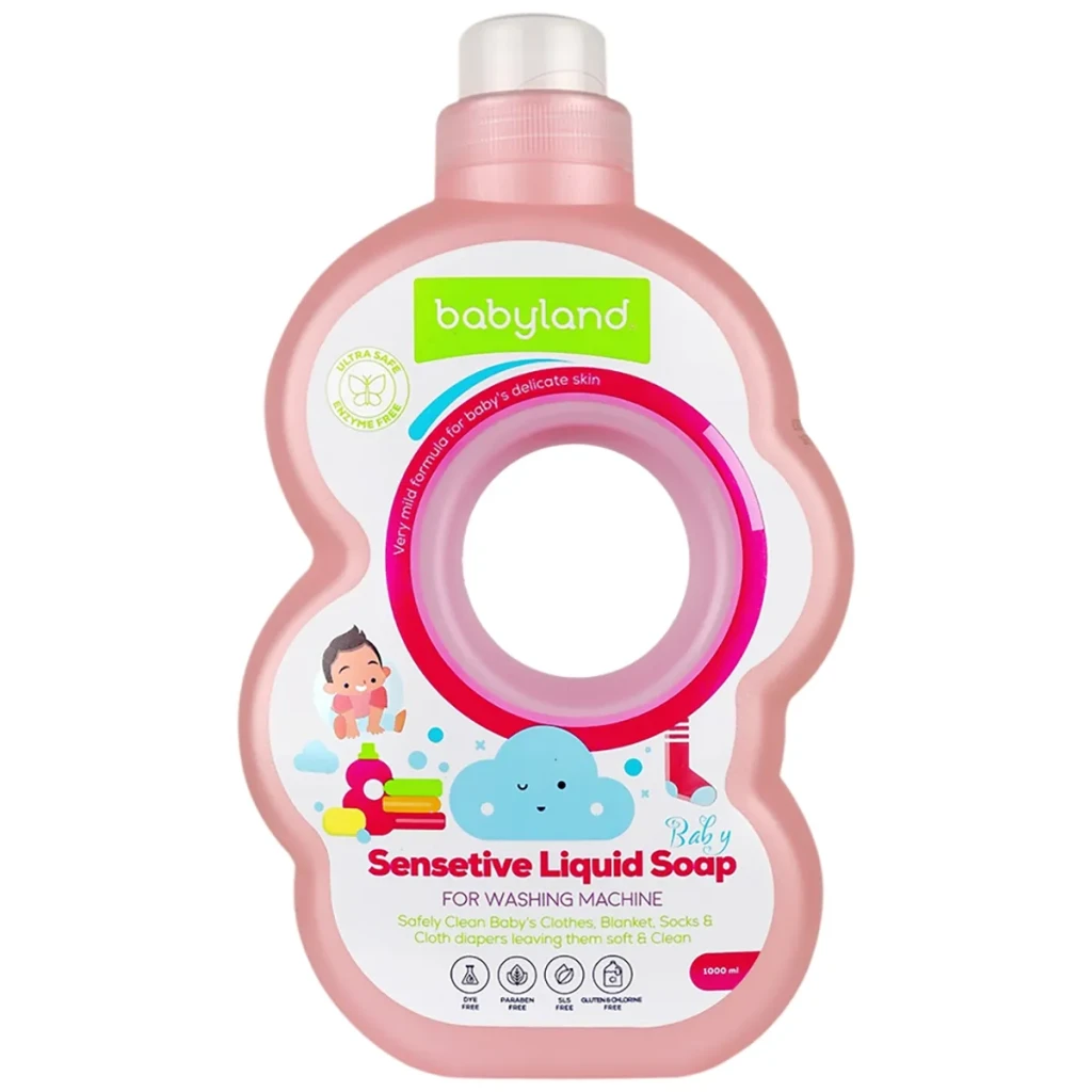 صابون مایع لباسشویی کودک با پوست حساس بی بی لند 1000 میلی‌لیتر