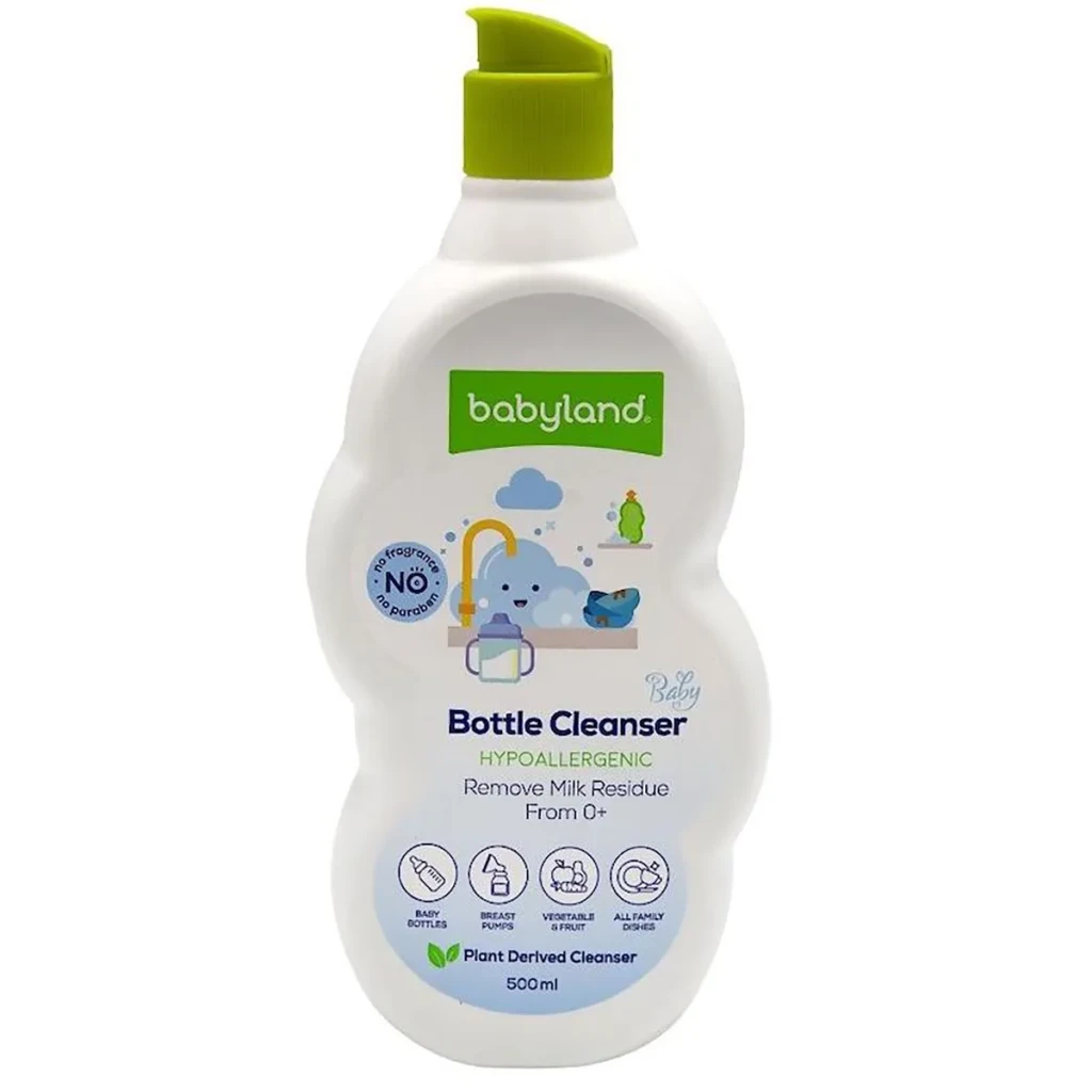مایع شوینده شیشه شیر و ظروف کودک بی بی لند