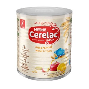 سرلاک گندم و میوه همراه شیر نستله 400 گرم