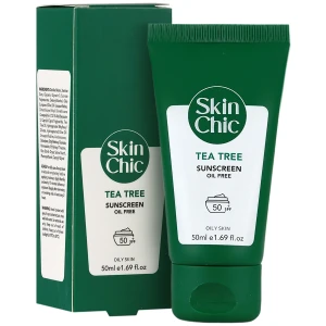 کرم ضد آفتاب SPF50 پوست چرب اسکین شیک حاوی روغن درخت چای