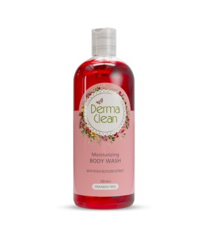 شامپو بدن عصاره شکوفه هلو درماکلین 500 میلی‌لیتر