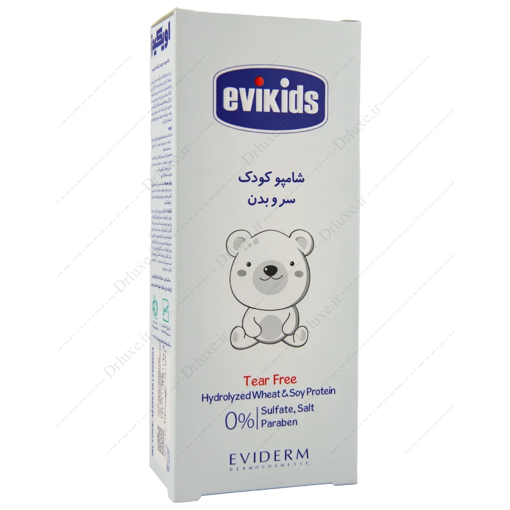 شامپو سر و بدن کودک اویکیدز اویدرم 200 میلی‌لیتر