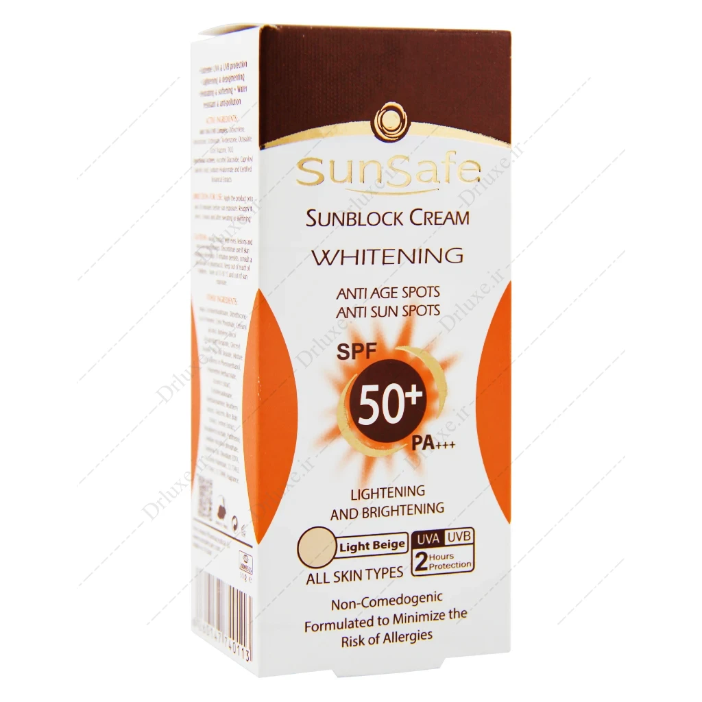 کرم ضد آفتاب SPF50 روشن کننده بژ روشن سان سیف