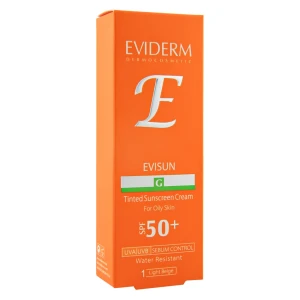 کرم ضد آفتاب SPF50 بژ روشن اویدرم پوست چرب