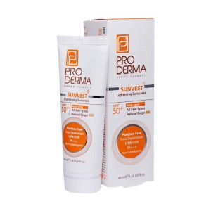 کرم ضد آفتاب روشن کننده SPF50 رنگی پرودرما