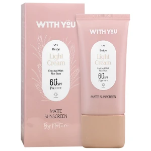 کرم ضد آفتاب SPF60 بژ روشن مات ویت یو