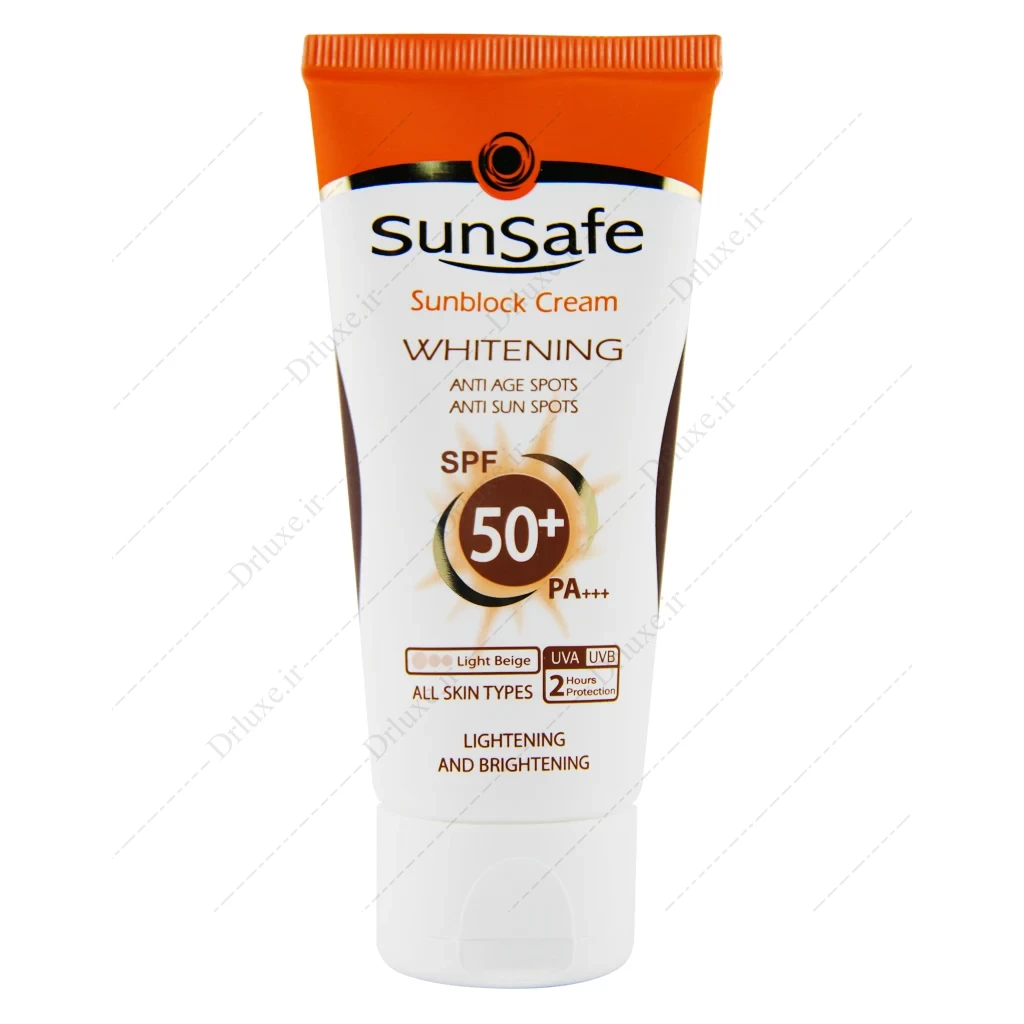 کرم ضد آفتاب SPF50 روشن کننده بژ روشن سان سیف
