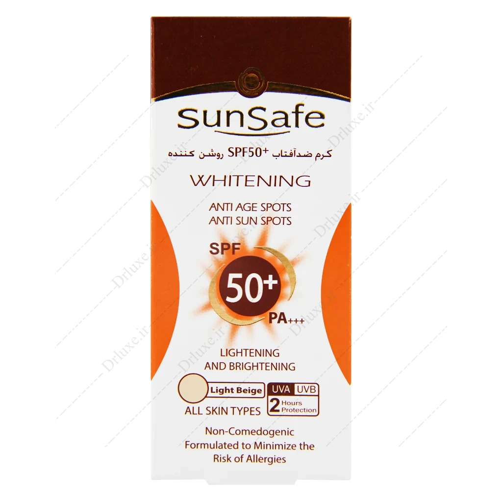 کرم ضد آفتاب SPF50 روشن کننده بژ روشن سان سیف
