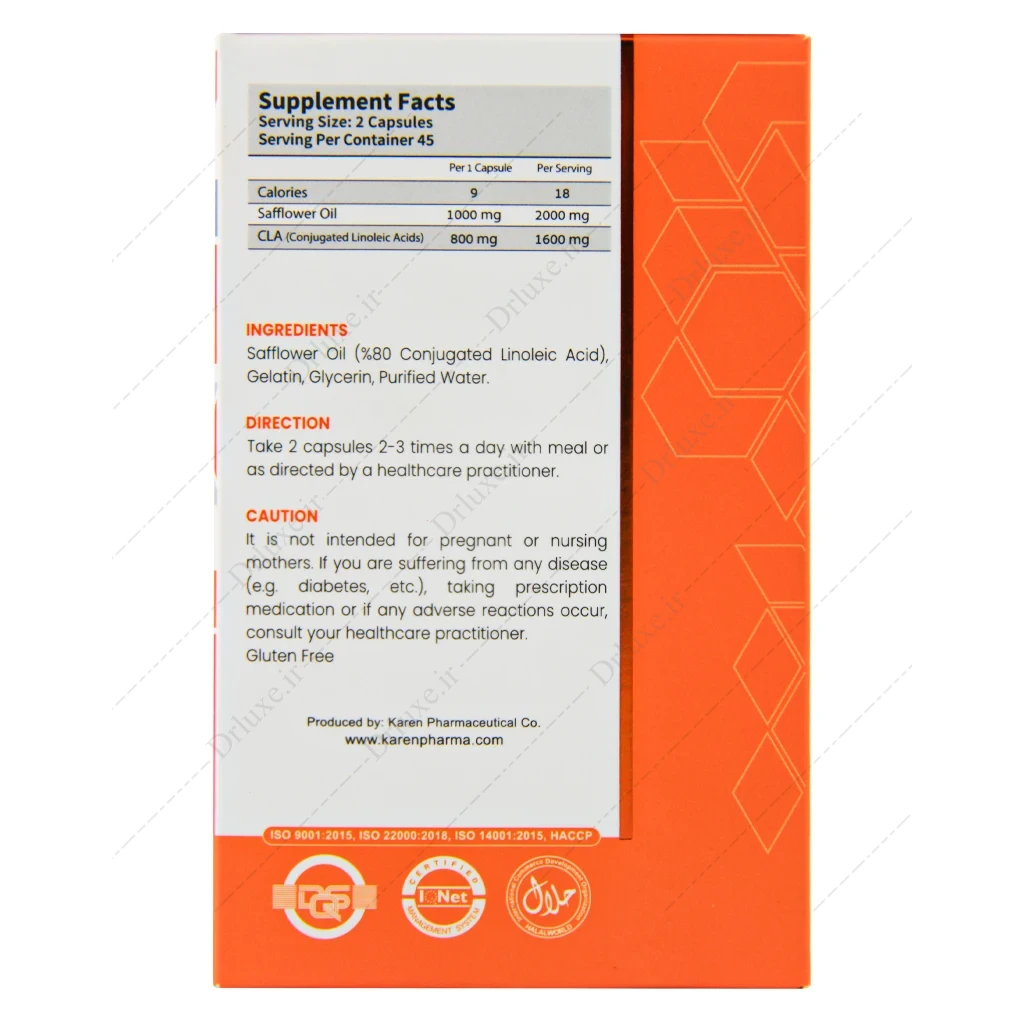 قرص cla 1600، کپسول سی ال ای 1600 میلی گرم کارن 90 عدد