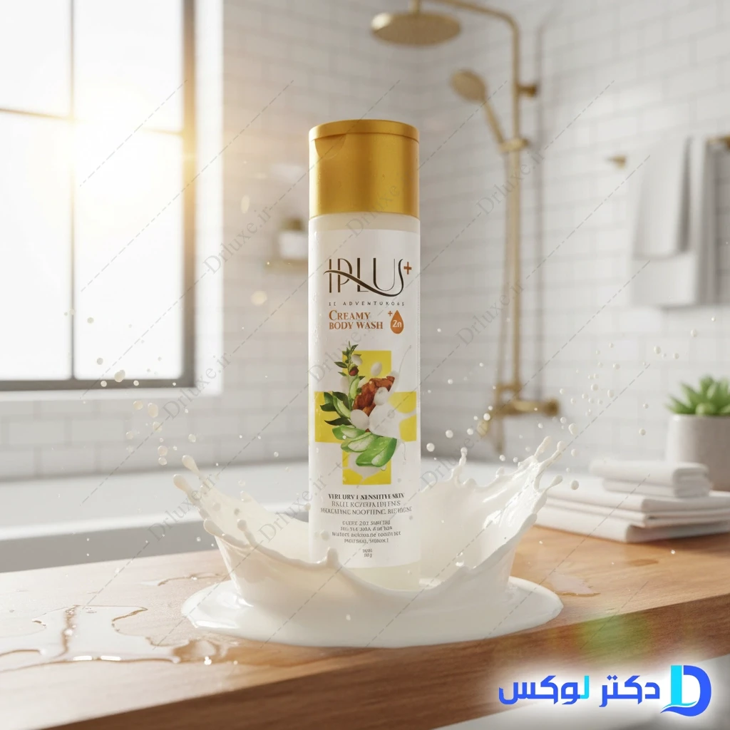 شامپو بدن کرمی آلوئه ورا و بادام آی پلاس پوست خشک و حساس