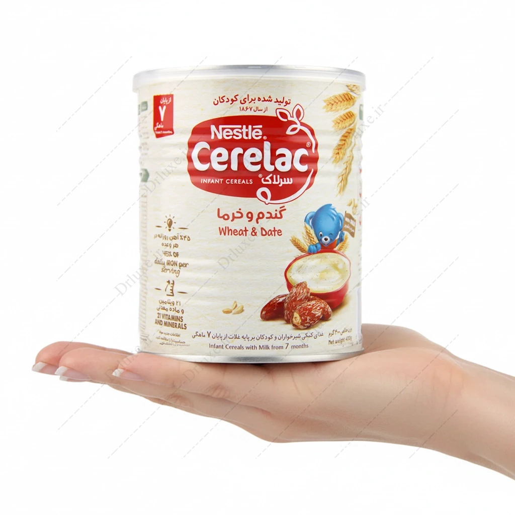 قیمت و خرید سرلاک گندم و خرما همراه شیر نستله 400 گرم - دکتر لوکس