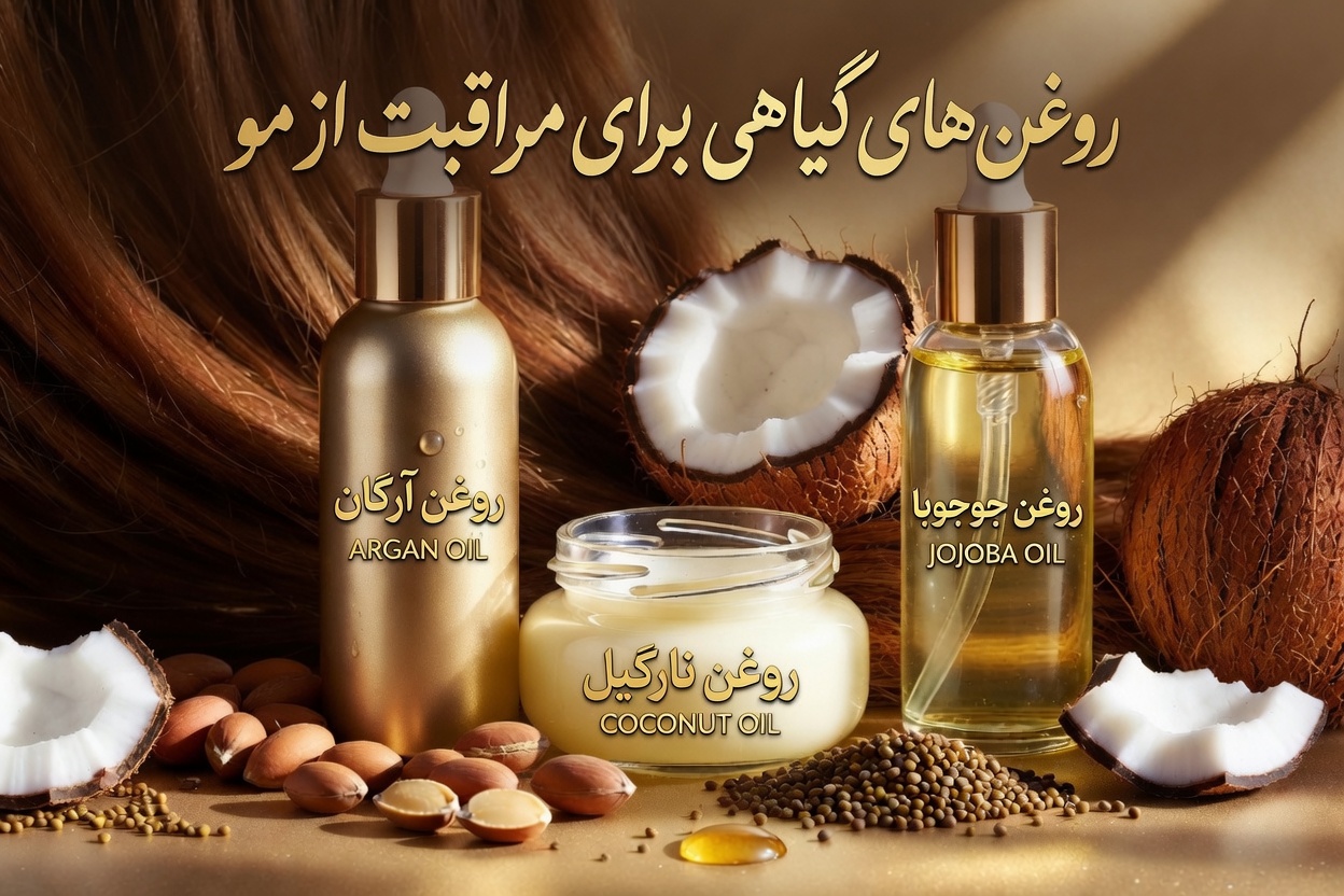 روغن آرگان، نارگیل و جوجوبا برای مراقبت از مو