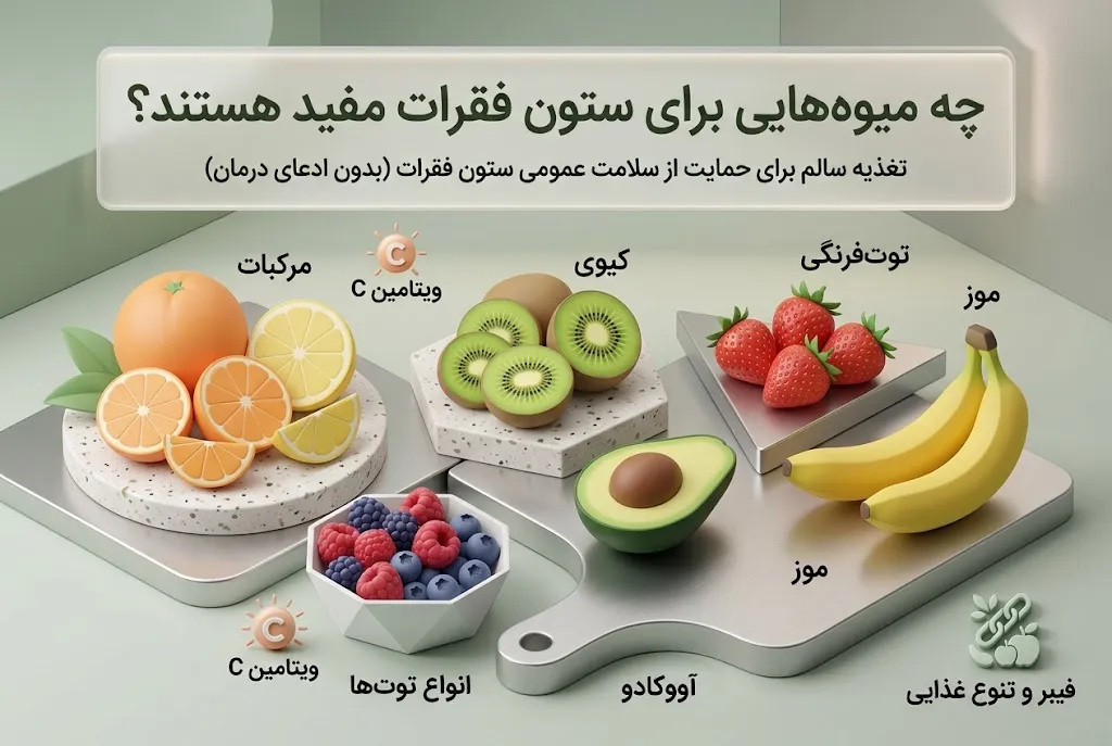 میوه‌های مفید برای تغذیه سالم و حمایت از سلامت ستون فقرات