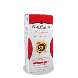 کرم ضد آفتاب  SPF50  ضد چروک سان سیف بدون رنگ  50ml